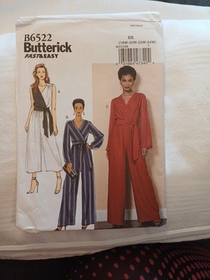 Butterick  6522 Schnittmuster - Jumpsuits - Gr. 42-48 - unbenutzt