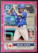 2020 Bowman Dasan Brown #STG-DB Spanning the Globe Mega Box Mojo Pink Ref. /199