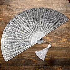 Metal Handheld Fan Portable Sturdy Stylish Hand Fan Easy Carry for Outdoor