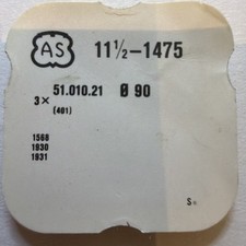 AS 1475/1568/1930/1931 Alaram Watch Winding stem 1 box 3 pcs NOS