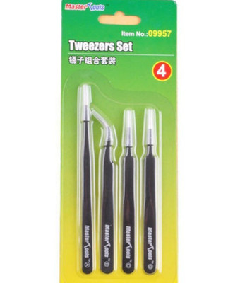 Trumpeter / Master Tools 09957 Tweezers Set 4 Pinzetten 120 mm bis 140 mm Neu