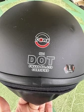 Core Cruiser-X Half Helmet (Black Medium) DOT Certified