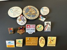 Mega Rare Collection Vintage Winter Olympics Candidate City Pin Badges Bid x15