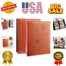 Photo Album 4x6 300 Photos, Extra Large Capacity Leather Cover Wedding Family...
