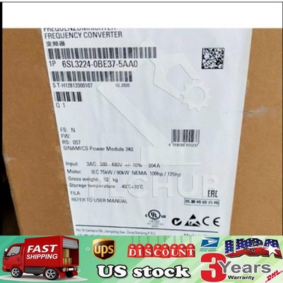 New Siemens 6SL3224-0BE37-5AA0 6SL32240BE375AA0 G120 PM240 Power Module