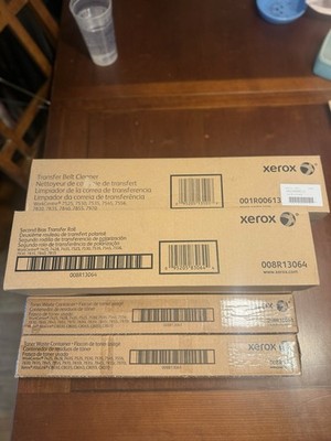 Xerox 2nd Bias Transfer Roll,Transfer Belt Cleaner, 2 Tnr waste cntr (4pc. Lot)