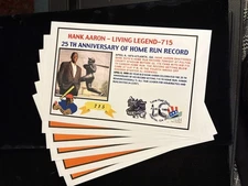 5 MAXI CARDS HALL OF FAME INDUCTION DAY 1999 ILLUS PLAQUE+AARON MAXI CARD 715