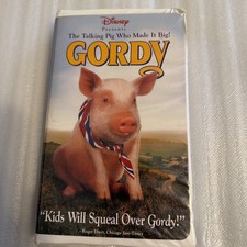Walt Disney's Gordy VHS, 1995 Movie Video Tape Vintage Clamshell Case/good/B247
