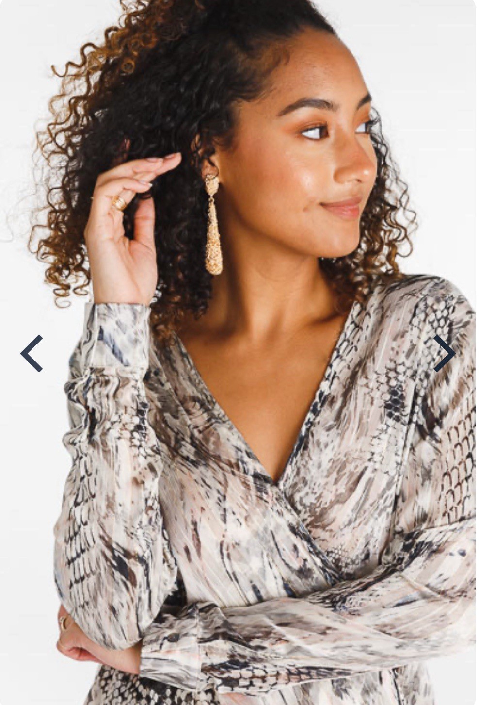 Olivia Graye Snakeskin Python Shimmer Crossover T… - image 1