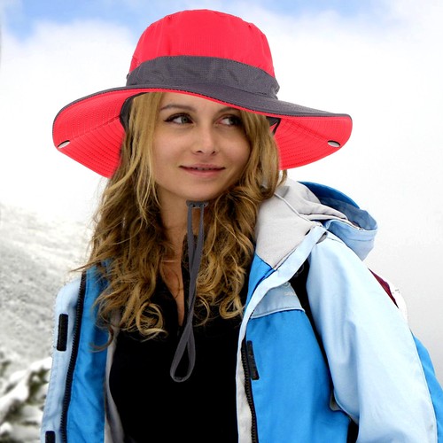 Cappello da donna a secchiello cappello da sole esterno UV viaggio secchiello cappello a secchiello - Foto 6 di 12