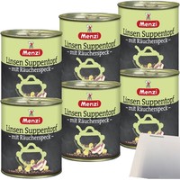 Menzi Linsen Suppentopf Mit RäUcherspeck 6Er Pack 6X800Ml Dose Usy Block