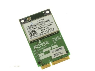 Network Card Dell PW876 (Broadcom 0103-08-1869) Anatel Wireless 370 Bluetooth