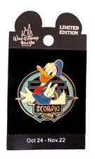 WDW DONALD DUCK SCORPIO 2001 ZODIAC PIN OF THE MONTH OCTOBER - LE OF 5000  #7196