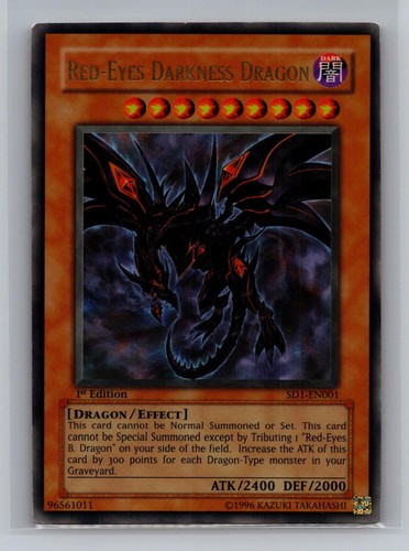 Red-Eyes Darkness Dragon SD1-EN001 YuGiOh Structure Deck: Dragon's Roar card