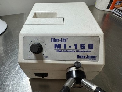 Dolan-Jenner Fiber-Lite MI-150 Illuminator w/ EEG2823M Dual Gooseneck   Tested W
