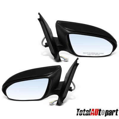 2x Black Power Mirror w/Manual Folding for Toyota Yaris 2012 2013 2014 Hatchback