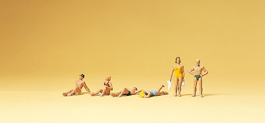 Preiser 79071 Bathers (Pk6) N Gauge Figures