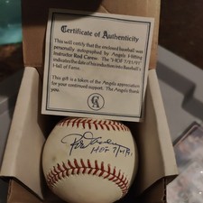 Rod Carew Autograph Signed MLB ball on his hall of fame induction day. 