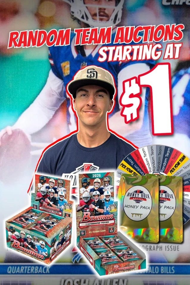 FOOTBALL BREAKS, 26 Bowman Football & Honey Packs at $1!