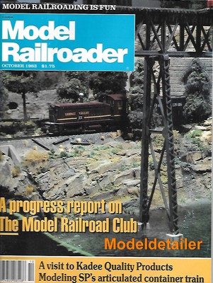 Model Railroader Oct 83 Kadee SP Articulated Container Train Shay NYC Switcher