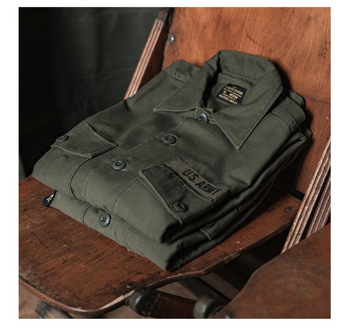 NON STOCK Mens OG-107 Utility Shirt Indian 2nd Infantry Military Army Overshirts - Picture 9 of 20