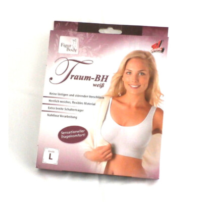 BH Sport weiss Oberteil Traum BH Damen Unterwäsche Bra  Brustgummi Fitness Gr.M