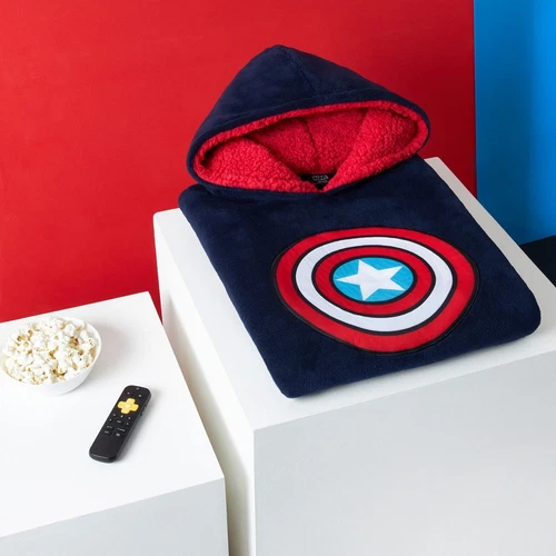 Marvel Oversized Hoodie Blanket for Men - Captain America