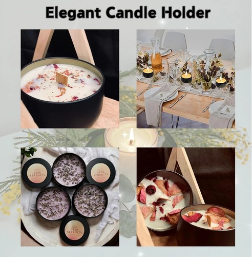 24 Pack Candle Tins Empty Metal Candle Boxes with Lids for Candle Making - Picture 6 of 12