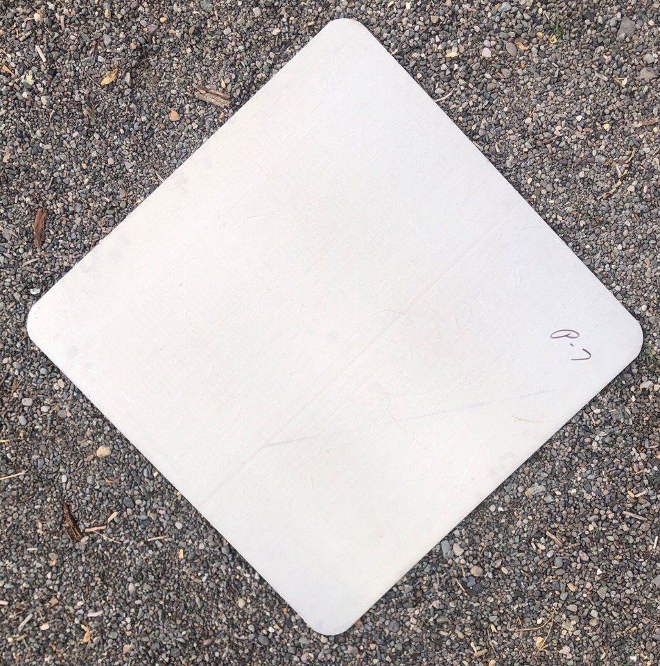 Vintage retired highway sign CAUTION OPEN RANGE thick alum 30x30 eBay