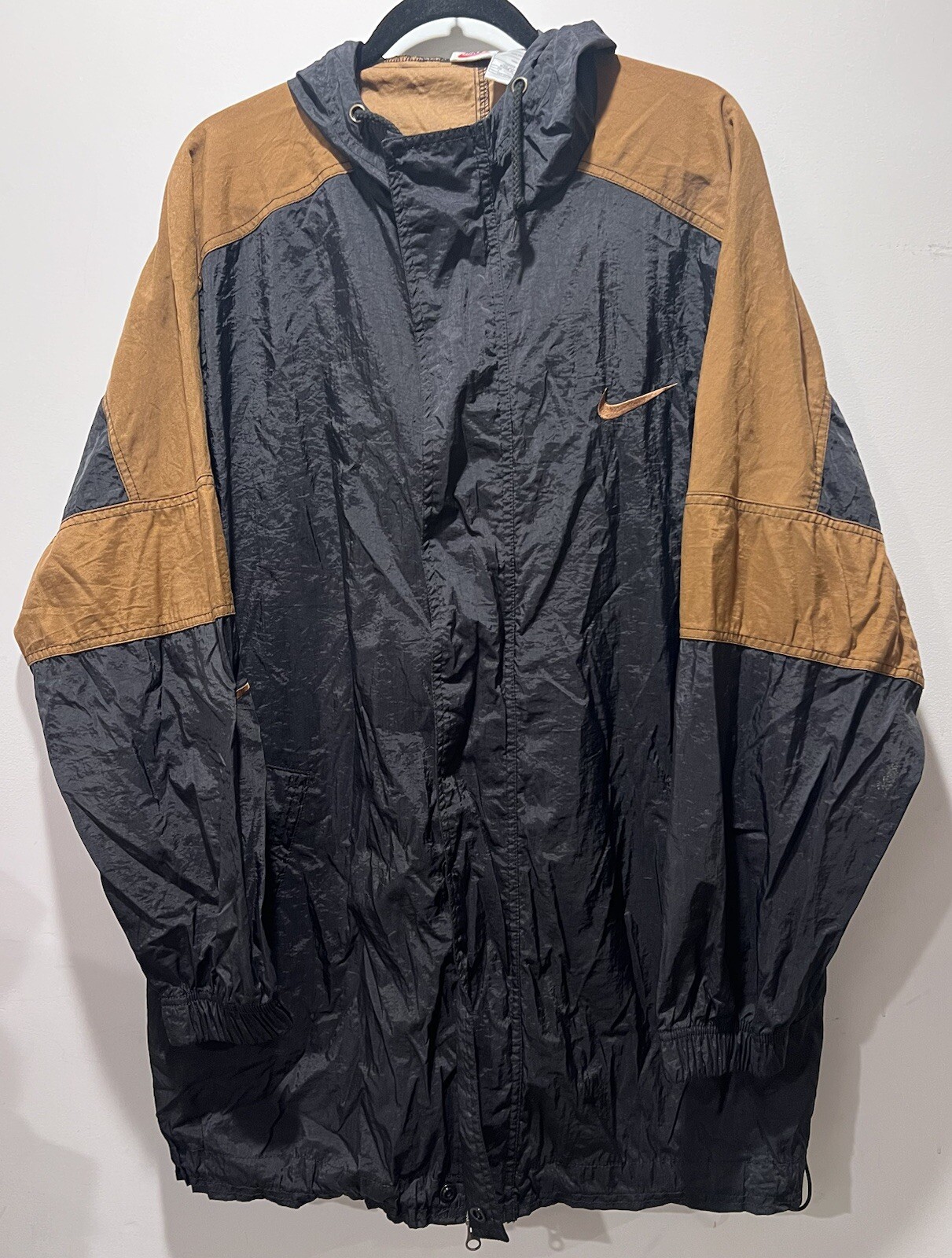 SACAI X NIKE Giacca a vento Nike vintage anni 90 full zip bicolore taglia large