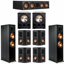 Klipsch 7.2 Ebony System - 2 Rp-8000f, 1 Rp-504c, 4 Rp-402s, 2 Pl-300
