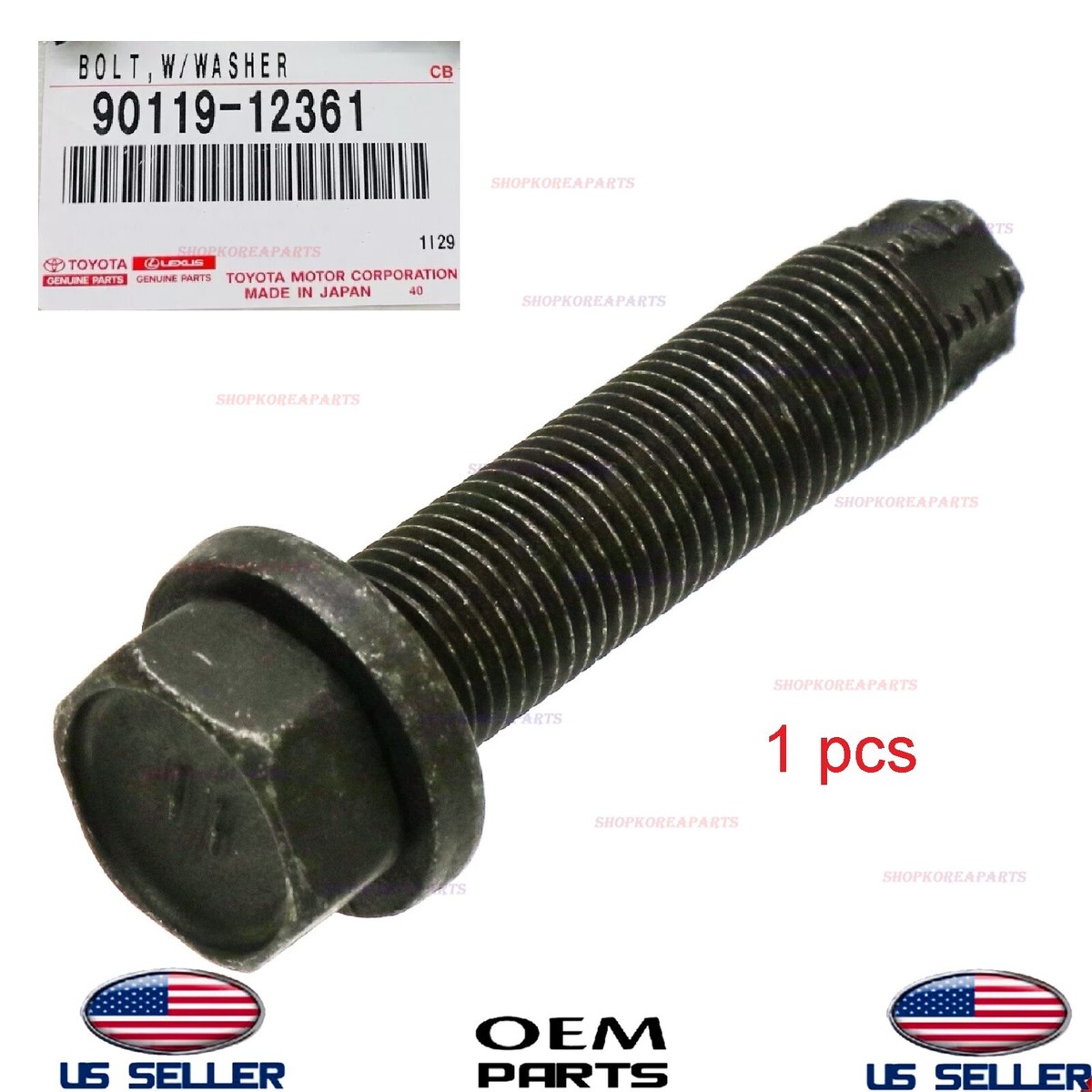 Toyota Oem-trailer Hitch Bolt 9011912361 for sale online | eBay