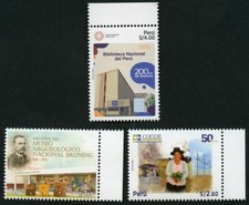 Peru 2021 Bibliothek Arch&auml;ologisches Museum Wandgem&auml;lde Bank Verkehr Windrad MNH