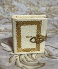 Miniature Vintage Diary Rare Clasp by Artisan Barbara Raheb Dollhouse Size 1:12 — photo 1