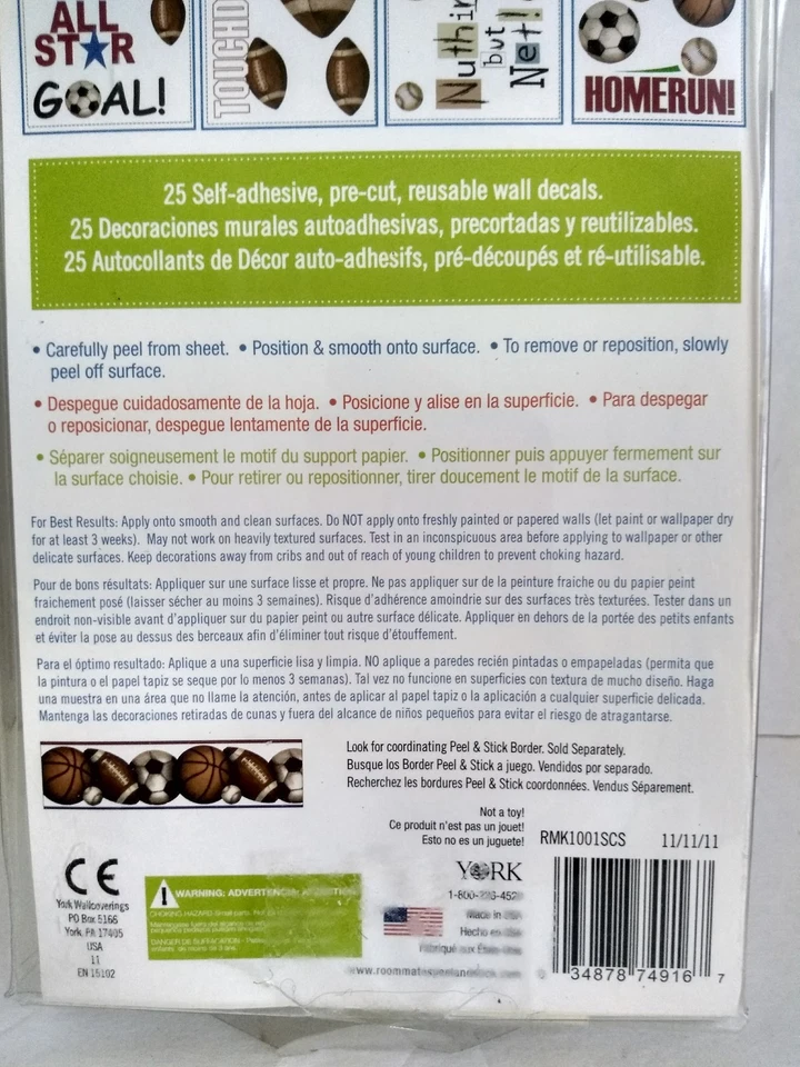 Decoración de pared RoomMates RMK1001SCS Champions pelar y pegar Foto 4 de 4