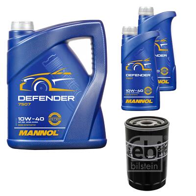 FEBI BILSTEIN Ölfilter 7L MANNOL Defender 10W-40 für Ford Galaxy WGR 2.3 16V