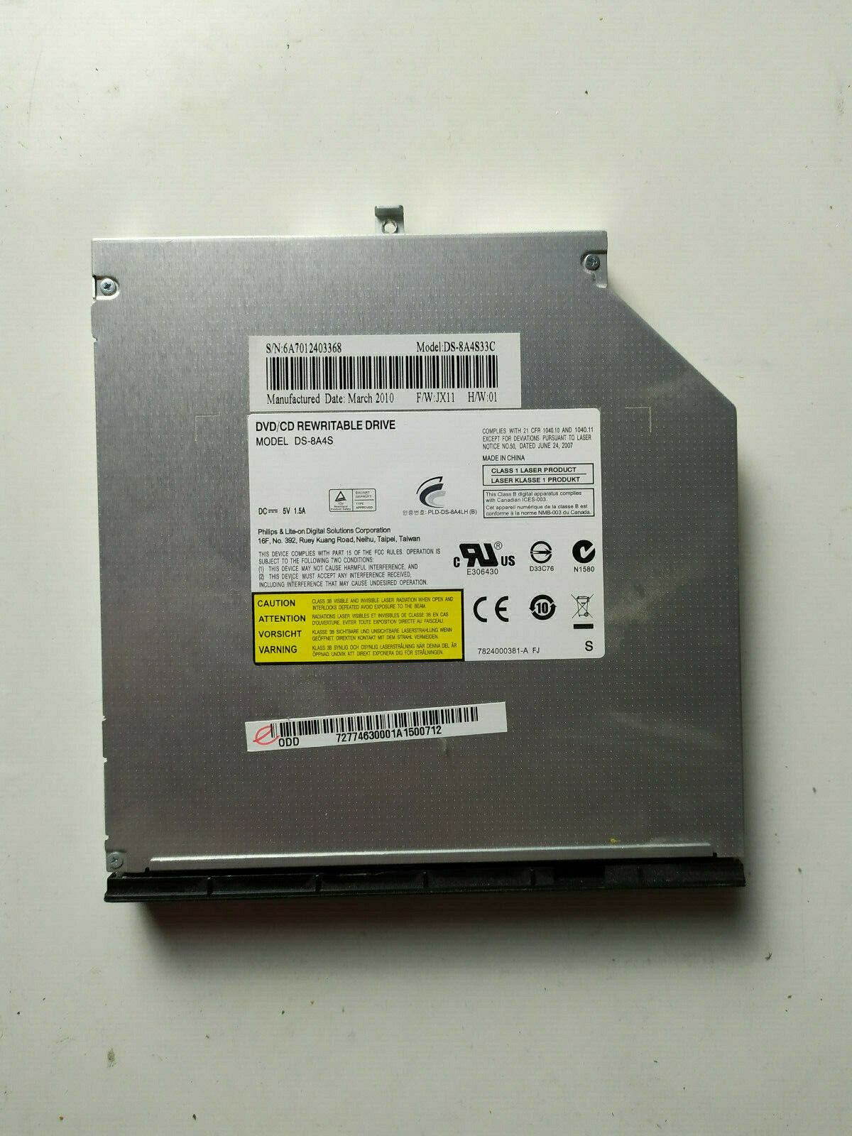 Compal NBLB2 DVD Drive with Bezel DS-8A4S