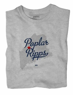 Poplar Ripps Maine ME T-Shirt MAP