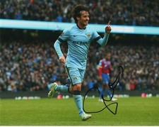 Manchester City David Silva Autographed Signed 8x10 EPL Photo COA 