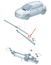 New SKODA KAMIQ Front Right Wiper Arm RHD 657955409A NO IMPORT DUTIES TO 🇺🇸