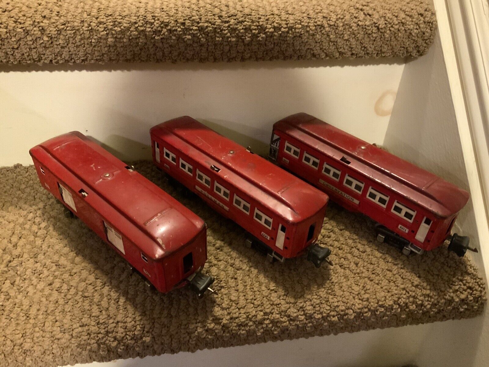 【返品送料無料】 prewar lionel でおすすめアイテム passenger cars Red 602 600 601 Set