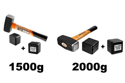 Pflasterhammer Set Gummi Plattenlegerhammer Satz Gummihammer 1.5 kg oder 2.0 kg