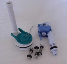 Toto, Euro Fill Valve w/3 in. Flush Valve, 3 Stain Steel Bolts & Rubber Gasket