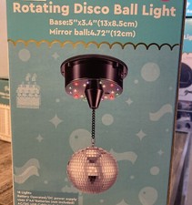 Rotating Disco Ball Light, party/DJ/Wedding, USB  Battery  NEW in box 
