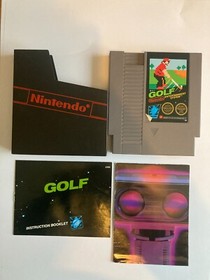 Golf NES &ndash; Mattel PAL B &ndash; Rare 5-Screw Cartridge &ndash; Complete in Box with Manual