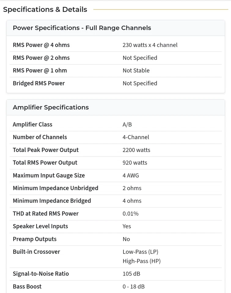 BOSS D550.4 - 4 Channel Power Amplifier - Image 3 of 4