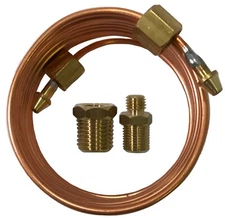 Mechanical Oil Pressure Gauge 72" Inch Copper Line Tubing Install Kit w/ Fitting