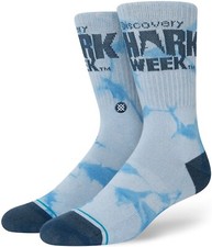 Stance x Discovery Shark Week Socks Size M 6-8.5 L 9-13