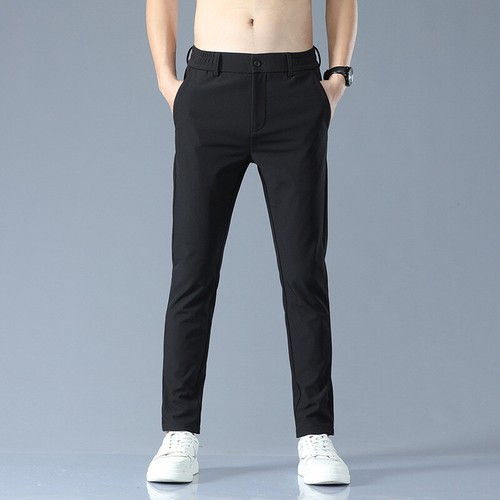 Pantaloni eleganti uomo slim fit elasticizzati golf escursionismo leggeri flex chino workwear - Foto 10 di 20