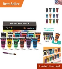 Matte Finish 12 Color Liquid Body Paint Set for Halloween Cosplay Creativity